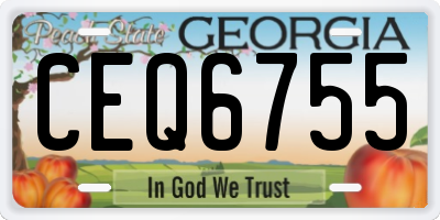 GA license plate CEQ6755
