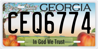 GA license plate CEQ6774