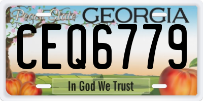 GA license plate CEQ6779