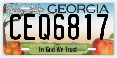 GA license plate CEQ6817