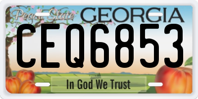 GA license plate CEQ6853