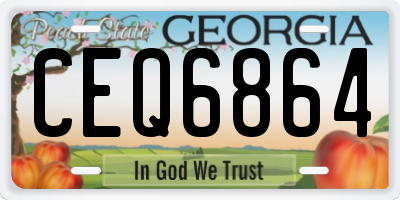 GA license plate CEQ6864