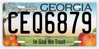 GA license plate CEQ6879