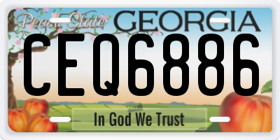 GA license plate CEQ6886