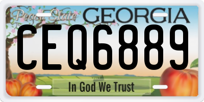 GA license plate CEQ6889