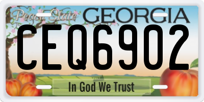 GA license plate CEQ6902
