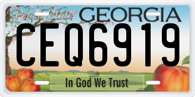 GA license plate CEQ6919