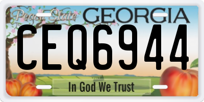 GA license plate CEQ6944