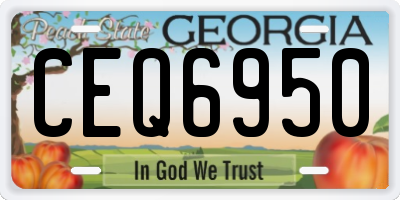 GA license plate CEQ6950