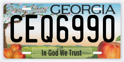 GA license plate CEQ6990