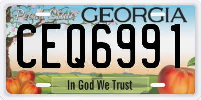 GA license plate CEQ6991