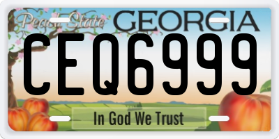 GA license plate CEQ6999
