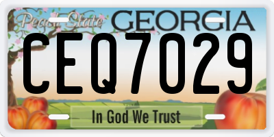 GA license plate CEQ7029