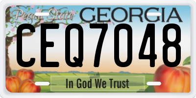 GA license plate CEQ7048