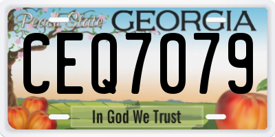 GA license plate CEQ7079