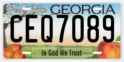 GA license plate CEQ7089