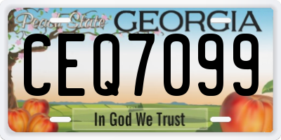 GA license plate CEQ7099