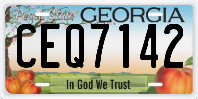 GA license plate CEQ7142