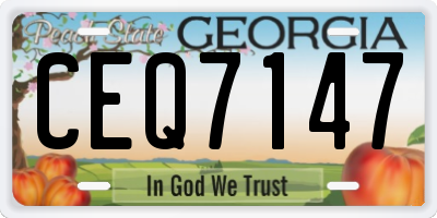GA license plate CEQ7147