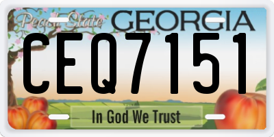 GA license plate CEQ7151