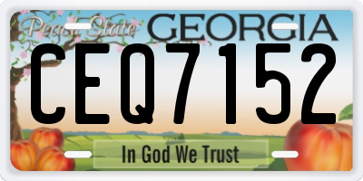 GA license plate CEQ7152