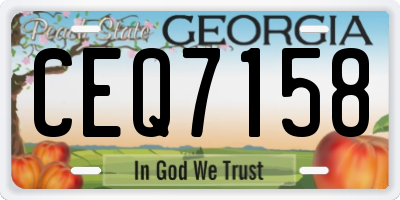 GA license plate CEQ7158