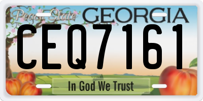 GA license plate CEQ7161