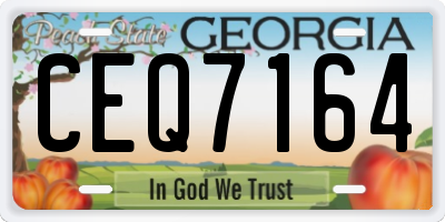 GA license plate CEQ7164