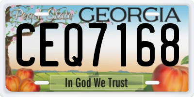 GA license plate CEQ7168