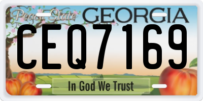 GA license plate CEQ7169