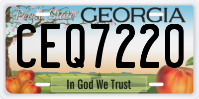 GA license plate CEQ7220