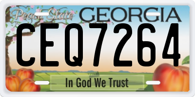 GA license plate CEQ7264