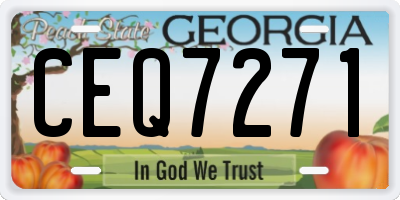 GA license plate CEQ7271