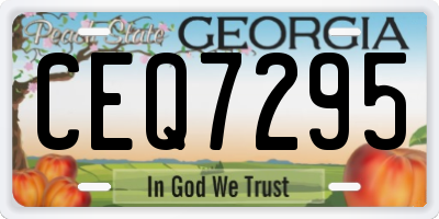 GA license plate CEQ7295