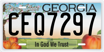 GA license plate CEQ7297
