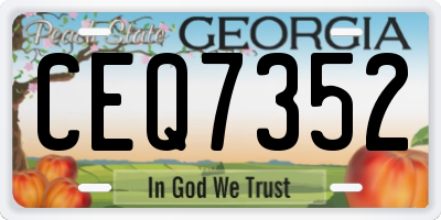 GA license plate CEQ7352