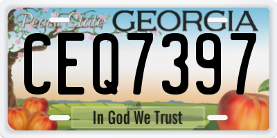 GA license plate CEQ7397