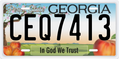 GA license plate CEQ7413