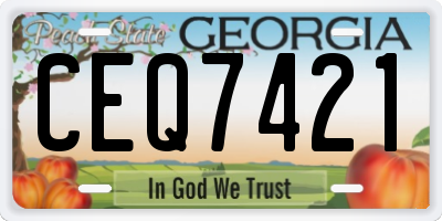 GA license plate CEQ7421