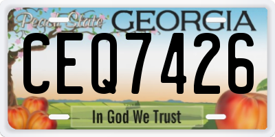 GA license plate CEQ7426