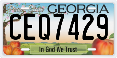 GA license plate CEQ7429