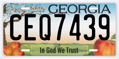 GA license plate CEQ7439