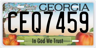 GA license plate CEQ7459