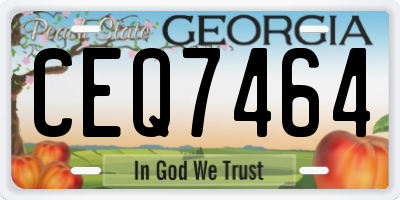 GA license plate CEQ7464