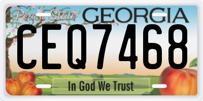 GA license plate CEQ7468