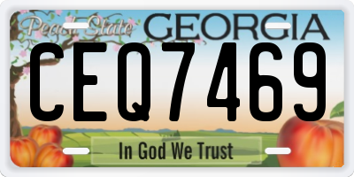 GA license plate CEQ7469