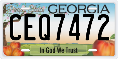 GA license plate CEQ7472
