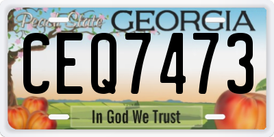 GA license plate CEQ7473