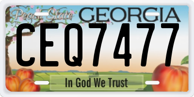 GA license plate CEQ7477