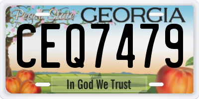 GA license plate CEQ7479